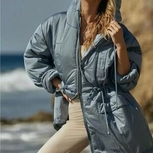 Light Blue FP Movement Hooded Puffer Coat